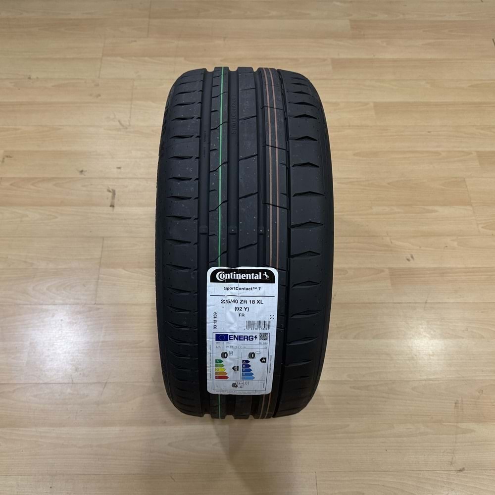 Continental 2254018 ZR 92Y XL Sportcontact 7 FR DOT:2026