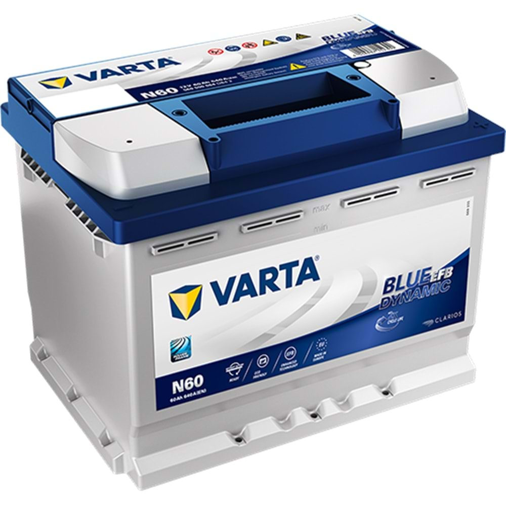 VARTA 12V 60AH 640EN N60 EFB START STOP AKÜ