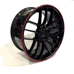 185X112 18121 8*18 ET35 73,1 BLACK+LIP RED LİP DIAMOND