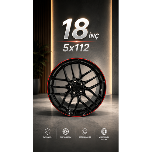 185X112 18121 8*18 ET35 73,1 BLACK+LIP RED LİP DIAMOND