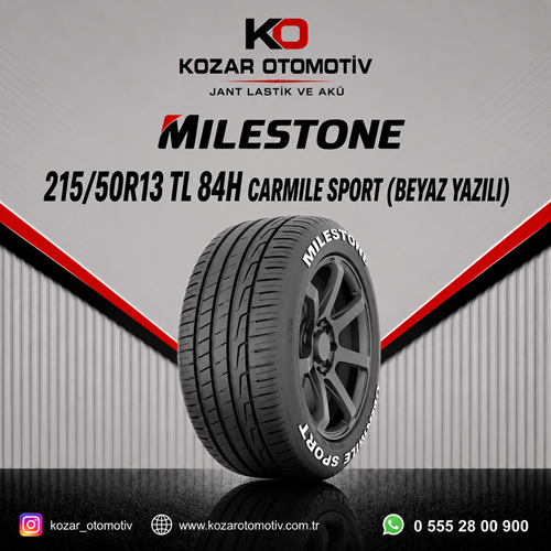 Milestone 2155013 TL 84H CARMILE SPORT (BEYAZ YAZILI) DOT:2025