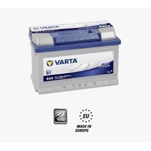 VARTA 12V 72AH 680EN E43 ALÇAK PROFİL AKÜ