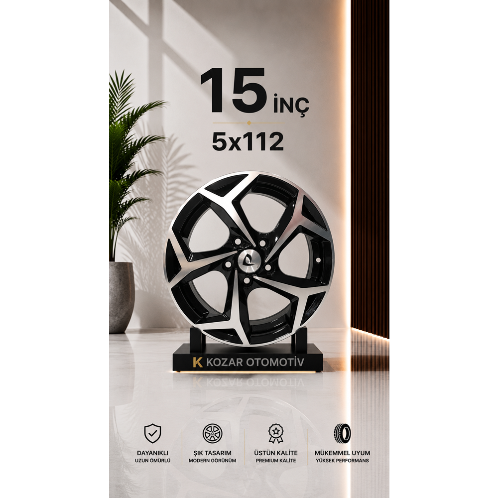 155x112 Powcan BK-5340 6*15 ET35 57.1 BLACK MAC XL