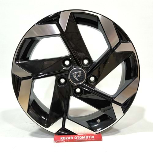 165X114 BK-0137 6*16 ET43 67,1 BLACK MACHINED